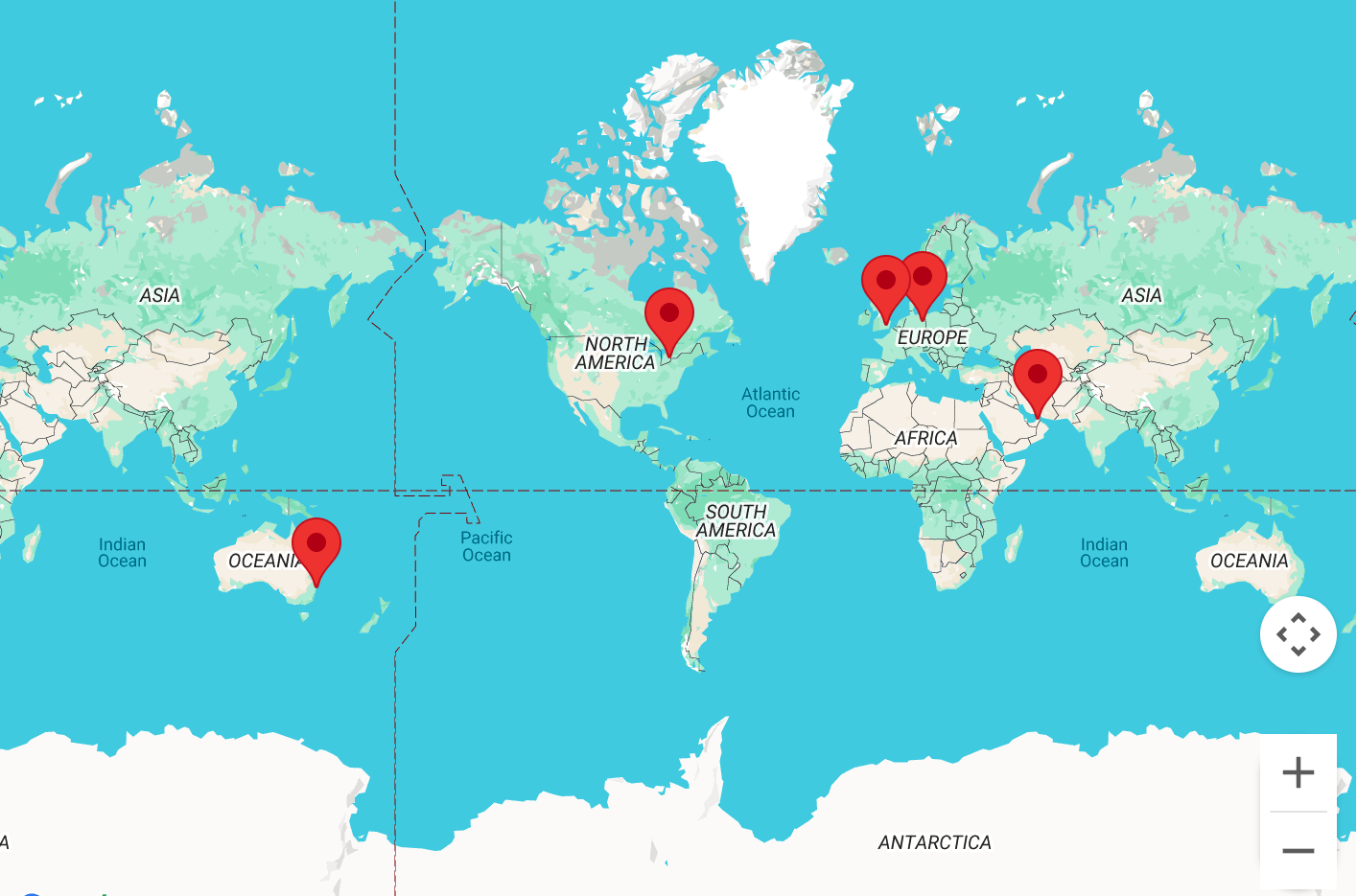 World Map with Presence